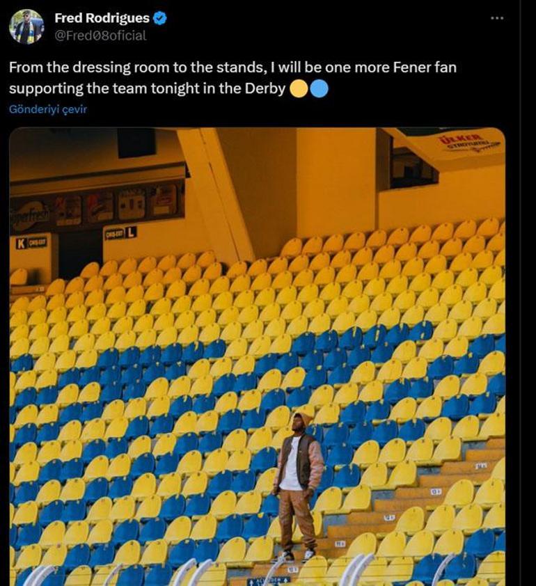 Fenerbahçenin yıldızı Fredden Galatasaray derbisi öncesi sürpriz Paylaşım da yaptı...