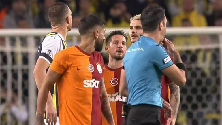 Fenerbahçe - Galatasaray derbisinde olay Dzeko ve Icardi arasında tartışma çıktı