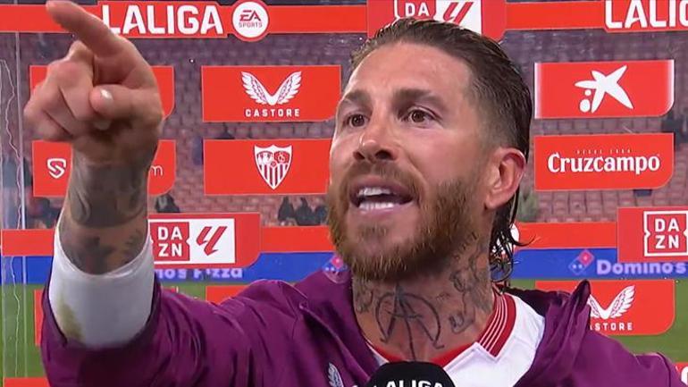 Sevillada Sergio Ramos taraftarla tartıştı: Çenenizi kapatın