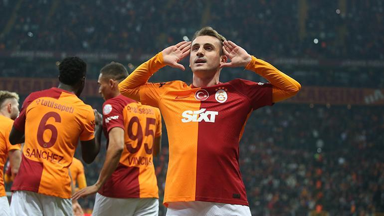 Kerem Aktürkoğlundan Mauro Icardi sevinci Galatasaray - Antalyaspor maçında takım arkadaşına destek oldu