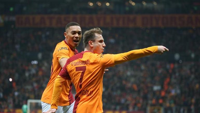 Kerem Aktürkoğlundan Mauro Icardi sevinci Galatasaray - Antalyaspor maçında takım arkadaşına destek oldu