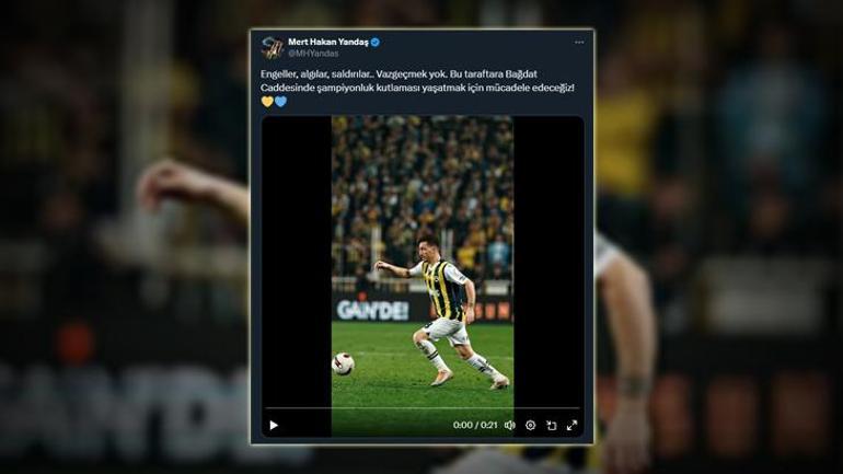 Galatasarayın kupadan elenmesinin ardından Mert Hakan Yandaştan paylaşım