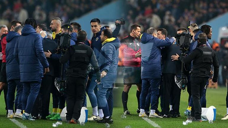Trabzonspor - Fenerbahçe maçında İsmail Kartala yabancı madde atıldı Buz tedavisi uygulandı