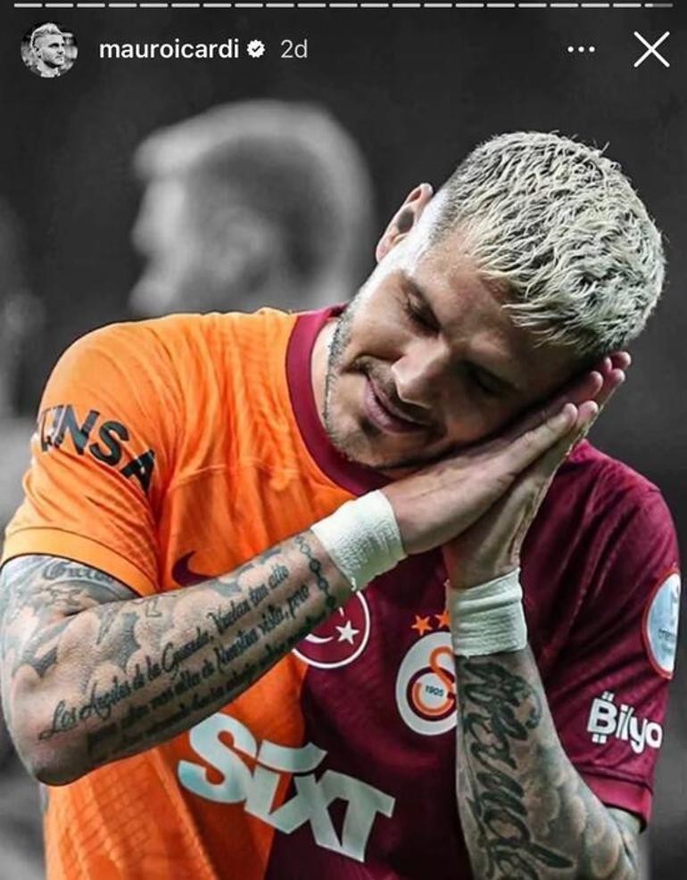 Galatasarayda Mauro Icardiden Fenerbahçe paylaşımı Taraftardan yoğun tepki