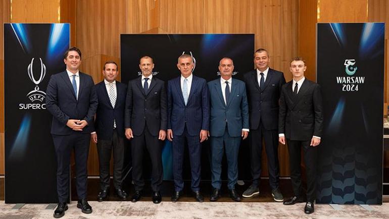 TFF Başkanı İbrahim Hacıosmanoğlu, UEFA Başkanı Aleksander Ceferin ile bir araya geldi