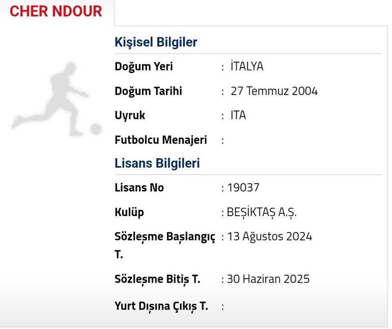 Beşiktaşa yeni transfer Cher Ndour müjdesi