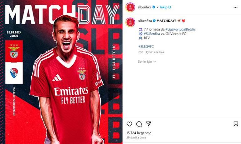 Benfica-Gil Vicente maçı ne zaman, saat kaçta, hangi kanalda canlı yayınlanacak Kerem Aktürkoğlu ilk 11de mi oynayacak mı