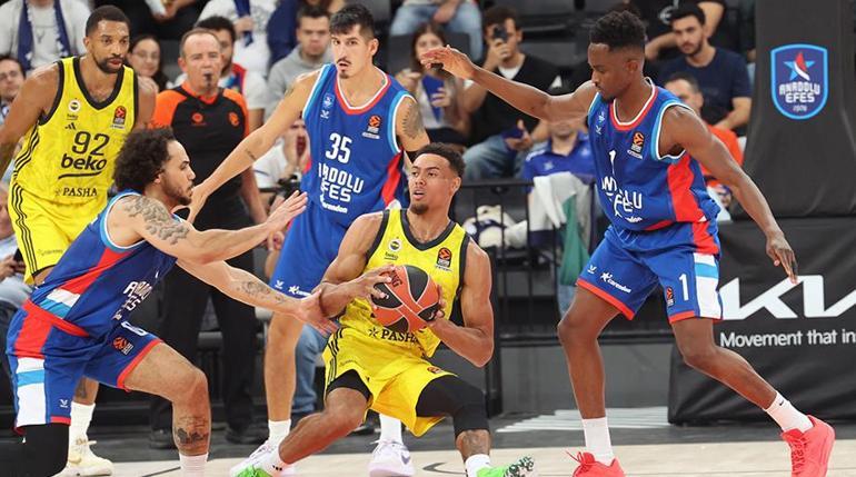 (ÖZET) Anadolu Efes - Fenerbahçe Beko maç sonucu: 78-83 | Türk derbisi Fenerbahçenin