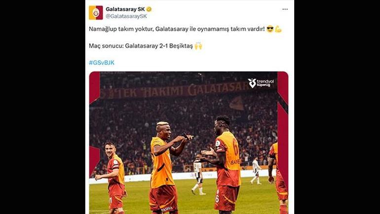 Beşiktaş ve Galatasarayın sosyal medya paylaşımları isyan ettirdi Derbi sonrası büyük tartışma