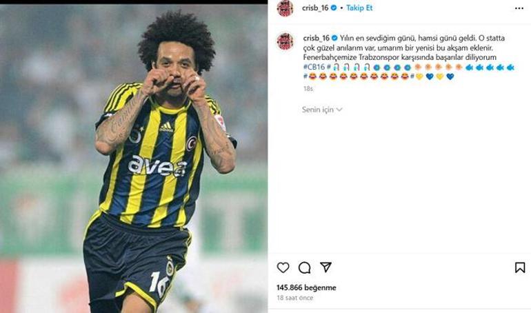 Fenerbahçeli eski futbolcu Cristian Baroniden Trabzonspor maçı sonrası olay paylaşım