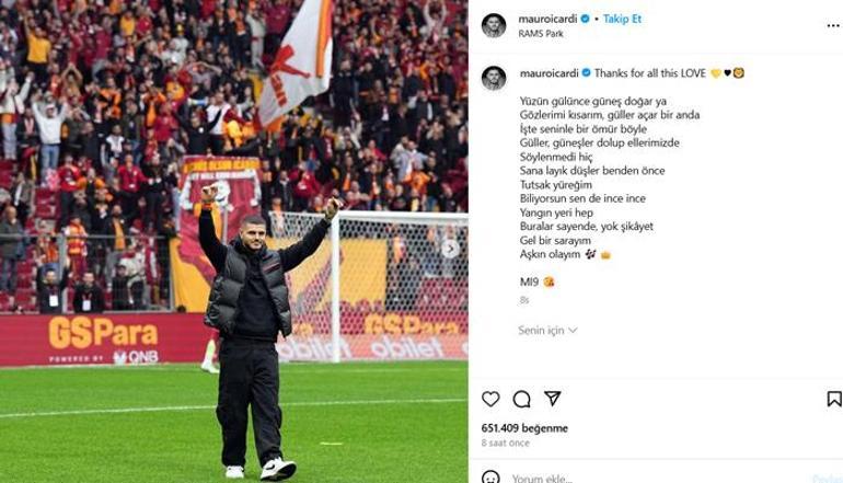 Mauro Icardiden Galatasaray taraftarına ahde vefa