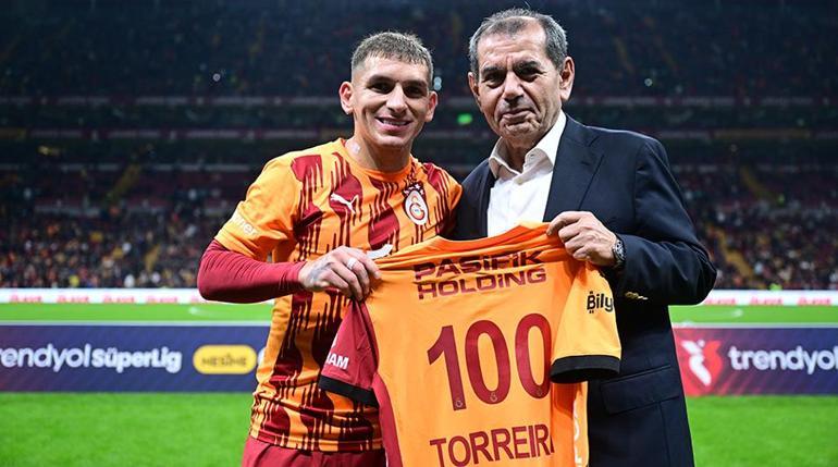 Galatasarayda Lucas Torreiraya 100. maç plaketi