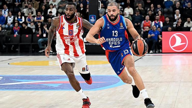 EuroLeaguede Anadolu Efesin ayak sesleri (ÖZET) Anadolu Efes-Kızılyıldız maç sonucu: 89-67