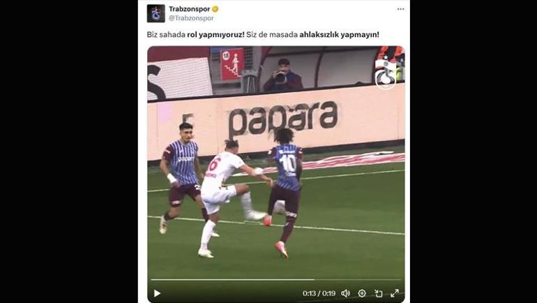 Trabzonspordan hakem tepkisi Ahlaksızlık yapmayın