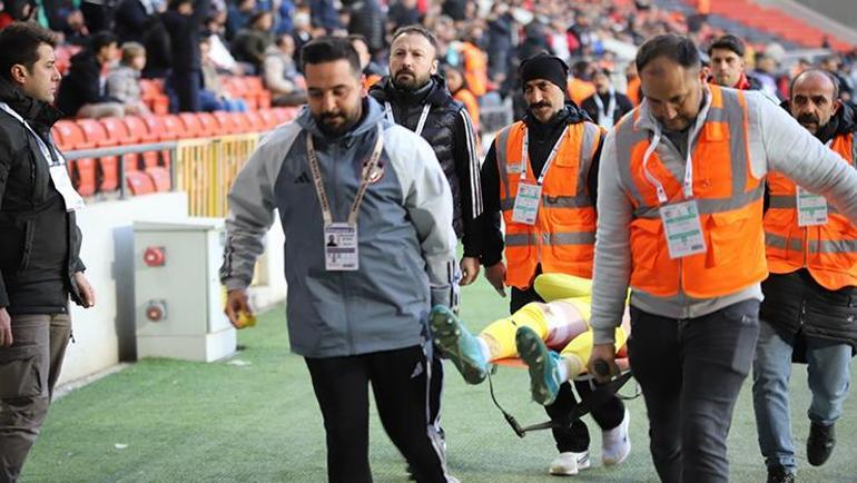 Mustafa Burak Bozan hastaneye kaldırıldı Gaziantep FK-Bodrum FK maçında korkutan anlar