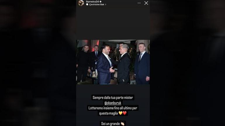 Galatasarayda Lucas Torreiradan Okan Buruka destek paylaşımı Senin yanındayız