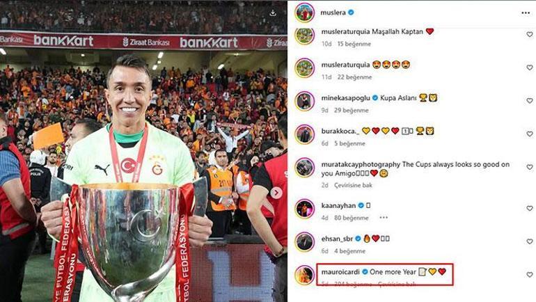 Galatasarayda Mauro Icardiden Fernando Musleraya: Bir yıl daha kal