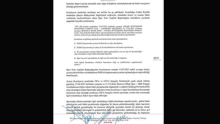 Etik Kurulu, Fenerbahçenin itirazını reddetti Şampiyonluk tescil edildi