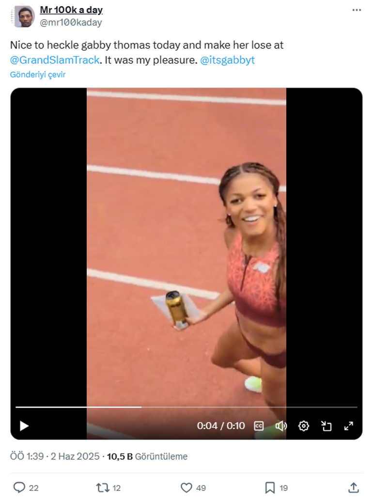 Gambler brags about heckling Olympic champion Gabby Thomas to win bet