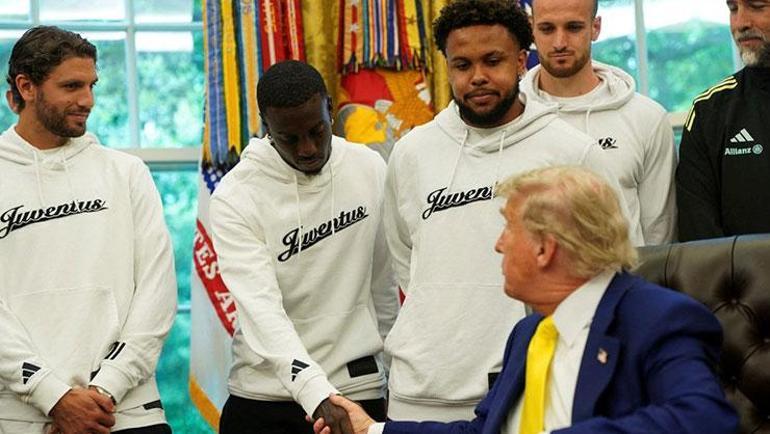 Donald Trump surprises Timothy Weah