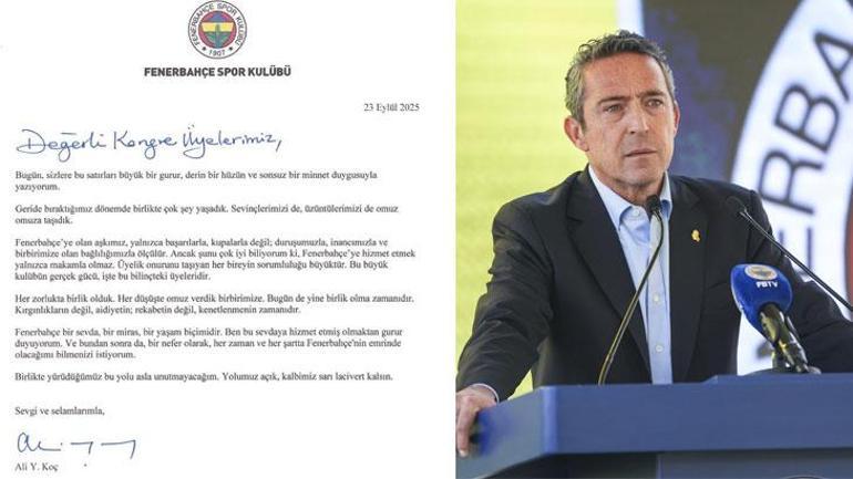 Ali Koçtan Fenerbahçe kongre üyelerine duygusal veda mektubu