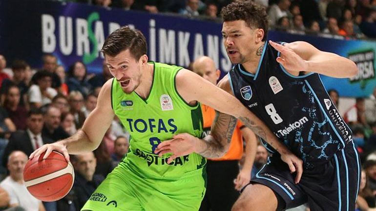 Yiğitcan Saybirden Jokic asisti TOFAŞ evinde Türk Telekomu 85-73le geçti