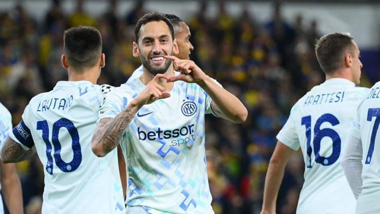 Inter, U.S Gilloise deplasmanında farklı kazandı Hakan Çalhanoğlu sahneye çıktı