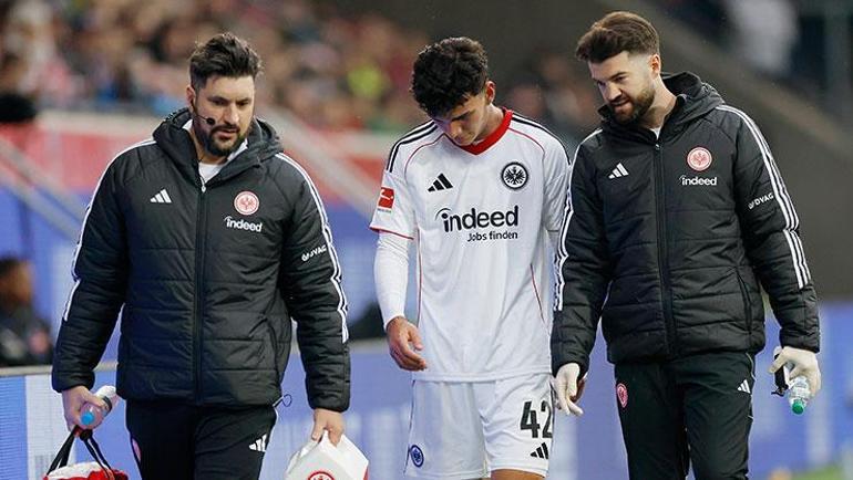 Frankfurtun yıldızı Can Uzundan kötü haber Maça devam edemedi