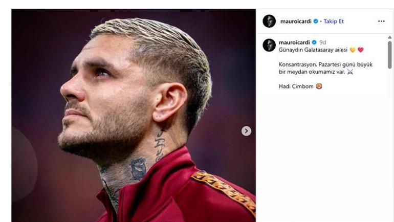 Galatasarayda Icardi derbi ateşini yaktı Sosyal medyadan Fenerbahçe mesajı: Büyük bir meydan okumamız var