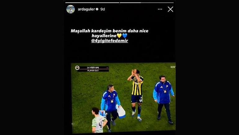 Arda Gülerden Fenerbahçeli yıldız için çok konuşulacak paylaşım Maşallah