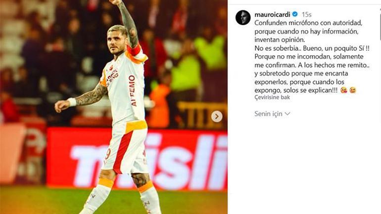 Mauro Icardiden bir göndermeli paylaşım daha Mikrofonu otoriteyle karıştırıyorlar