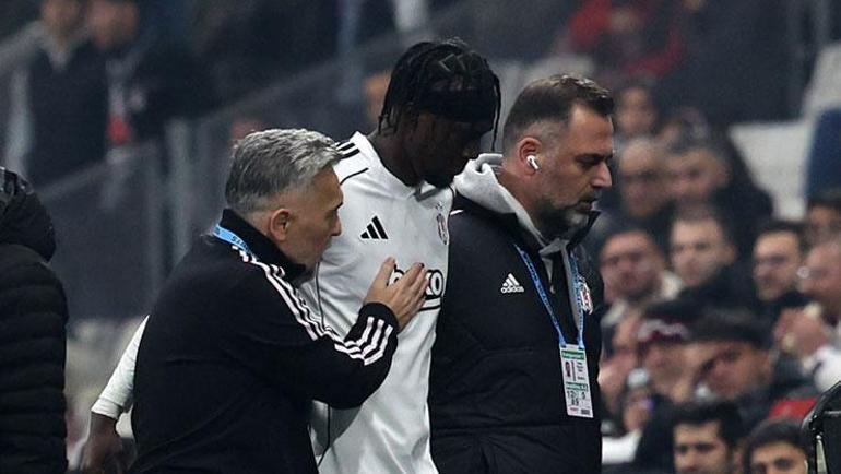 Beşiktaşta sakatlık Maça devam edemedi