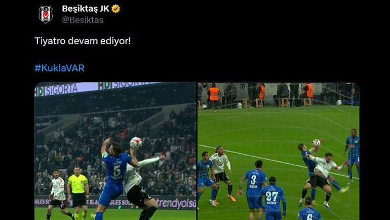 Beşiktaştan hakem paylaşımı Tiyatro devam ediyor