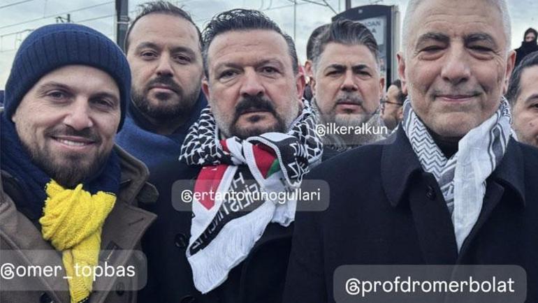 Türkiye, Filistin için ayakta Galata Köprüsünde düzenlenen yürüyüş için yoğun katılım | 4 Büyüklerden destek