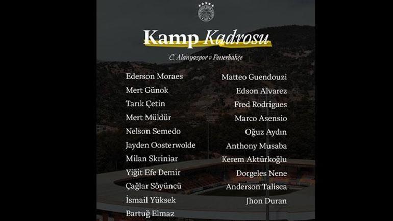 Fenerbahçede Sebastian Szymanski şoku Alanyaspor maçı öncesi...