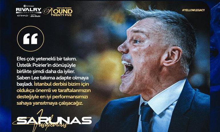 EuroLeaguedeki Türk derbisinde Fenerbahçe Beko güle oynaya... Fenerbahçe Beko - Anadolu Efes maç sonucu 79-62