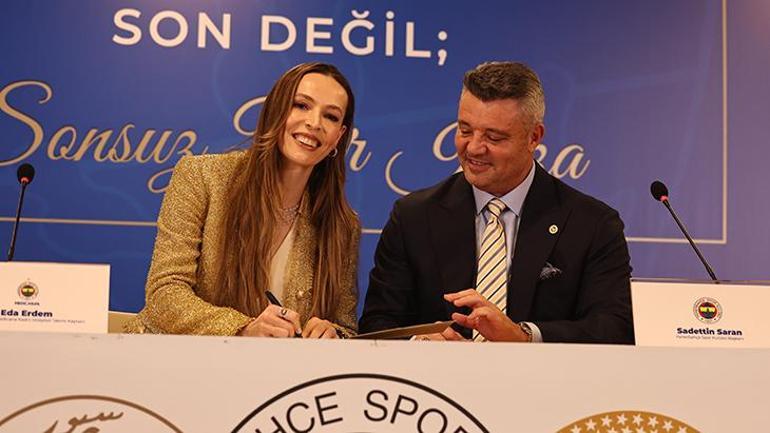 Eda Erdem, Fenerbahçedeki son imzasını attı Başkan Sadettin Saran: Bir dönemlik değil, ömürlük aidiyettir