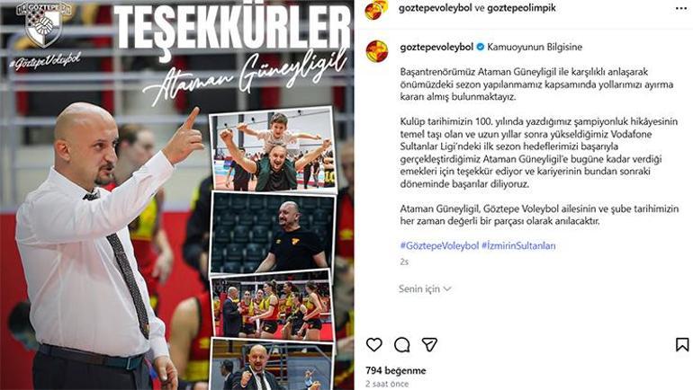 Göztepede Ataman Güneyligil dönemi sona erdi