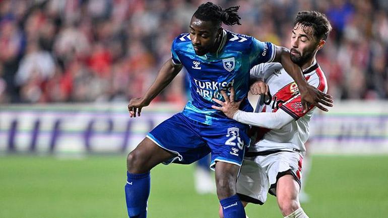 Samsunspora galibiyet yetmedi, temsilcimiz Avrupaya veda etti Rayo Vallecano - Samsunspor maçı sonucu: 0-1
