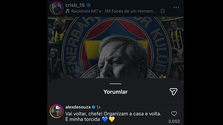 Alex de Souzadan Aziz Yıldırıma destek Geri dön patron