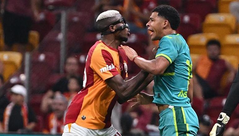 Victor Osimhen çıldırdı Galatasaray-Villarreal maçında büyük gerginlik...