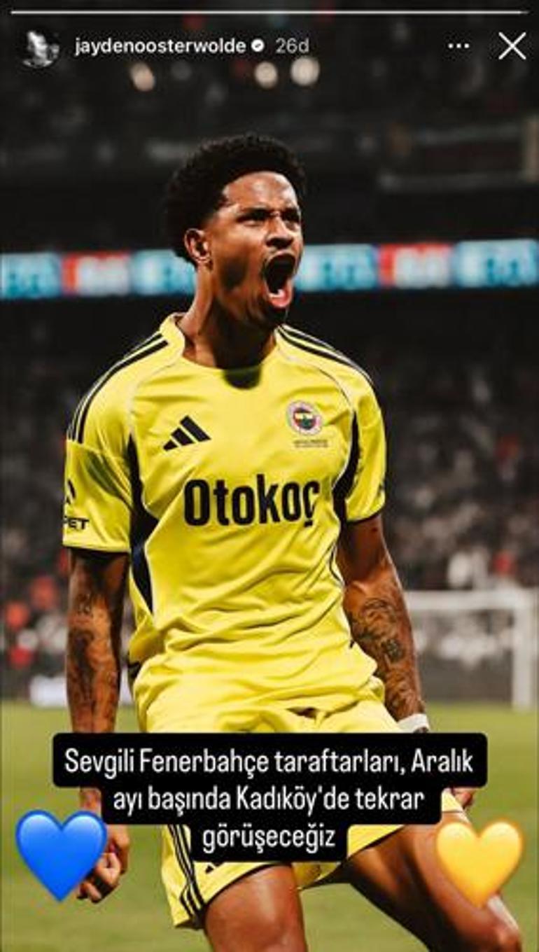 Fenerbahçeden açıklama Oosterwolde operasyon geçirdi: Taraftara mesaj