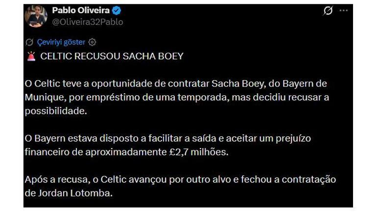 Kalsa bir dert, gitse bir dert: Sacha Boeye tüm kapılar kapandı Celtic reddetti