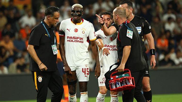 OSİMHEN SAKATLANDI Galatasarayın golcüsü Başakşehir maçına devam edemedi