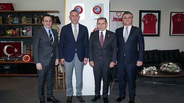 Dursun Özbek ve İbrahim Hacıosmaoğlu bir arada Galatasaraydan TFF ziyareti...