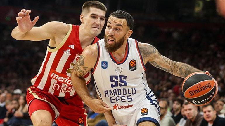 Anadolu Efes Belgradda hem maçı, hem yıldızını kaybetti... (ÖZET) Kızıl Yıldız - Anadolu Efes maç sonucu 77-72